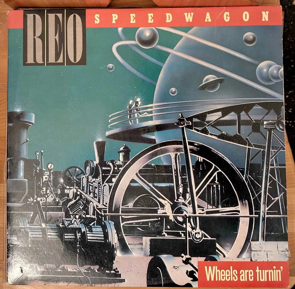REO Speedwagon Wheels Are Turnin LP 1984 Epic Records