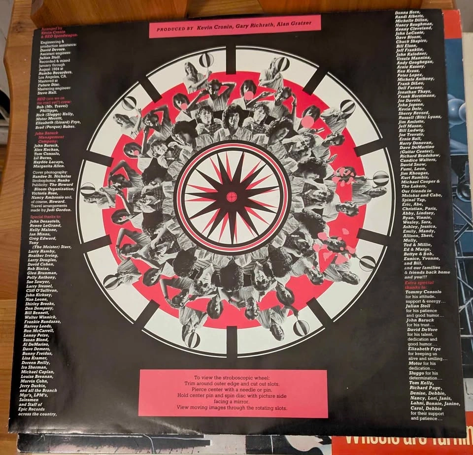 REO Speedwagon Wheels Are Turnin LP 1984 Epic Records - photo 3