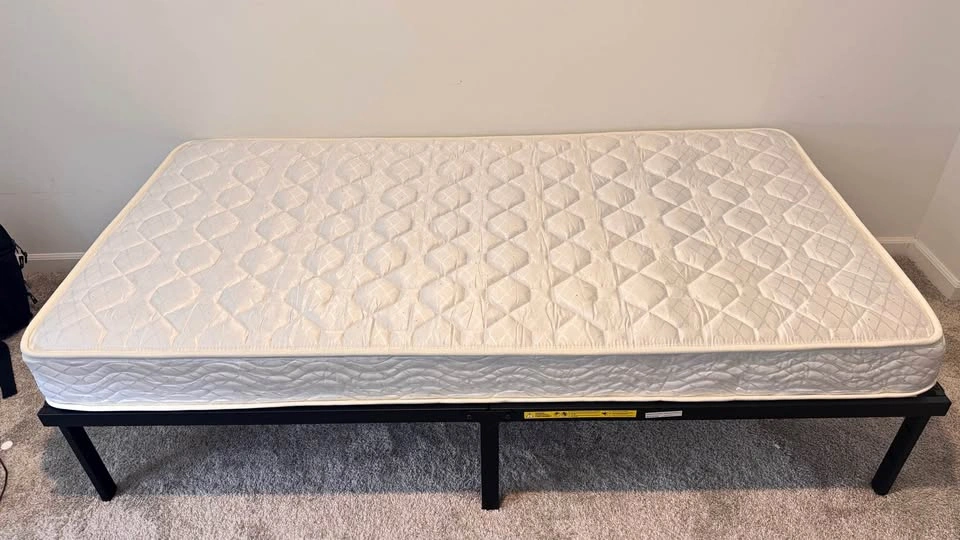 Twin bed with mattress