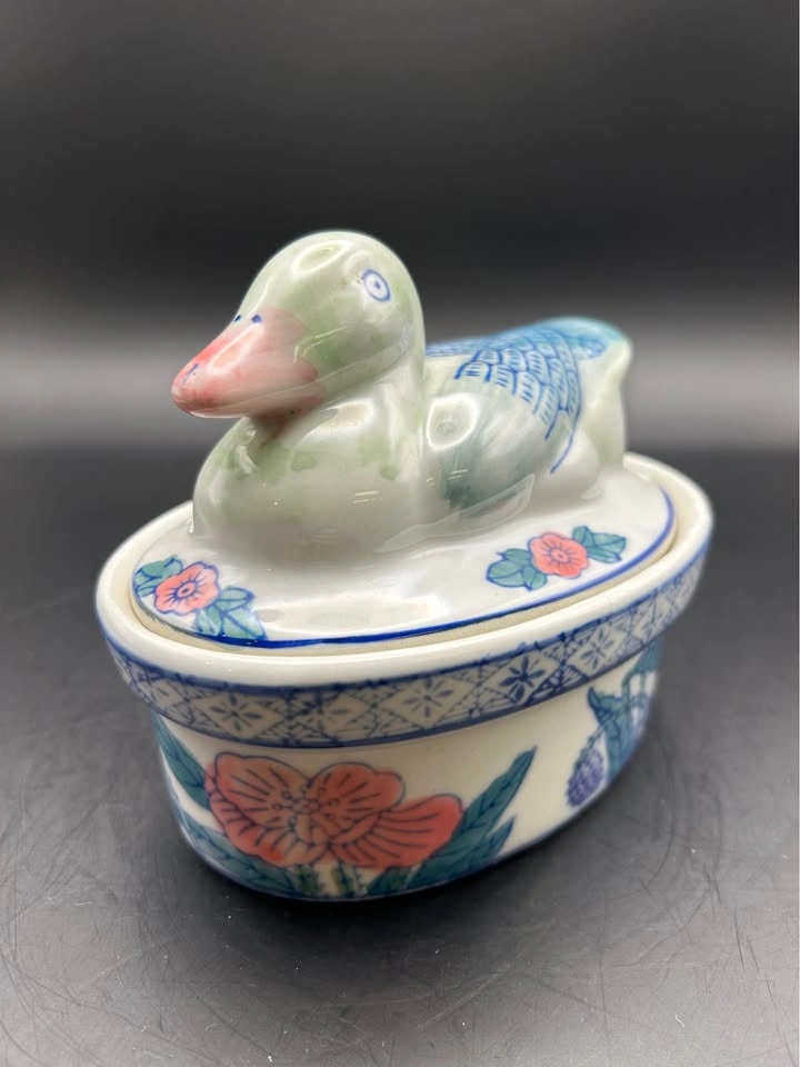Lidded Duck Trinket Dish - photo 2