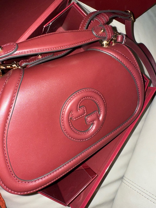 RED WINE GUCCI BLONDIE MEDIUM TOP HANDLE BAG - photo 2