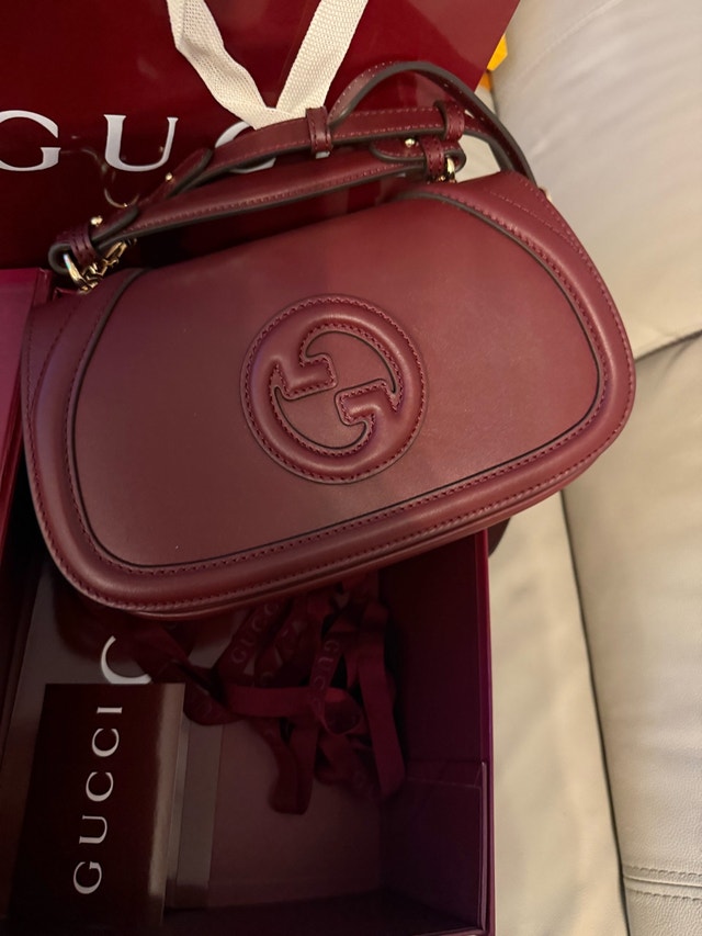 RED WINE GUCCI BLONDIE MEDIUM TOP HANDLE BAG - photo 4