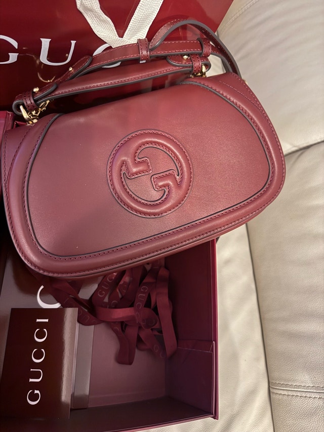 RED WINE GUCCI BLONDIE MEDIUM TOP HANDLE BAG - photo 5