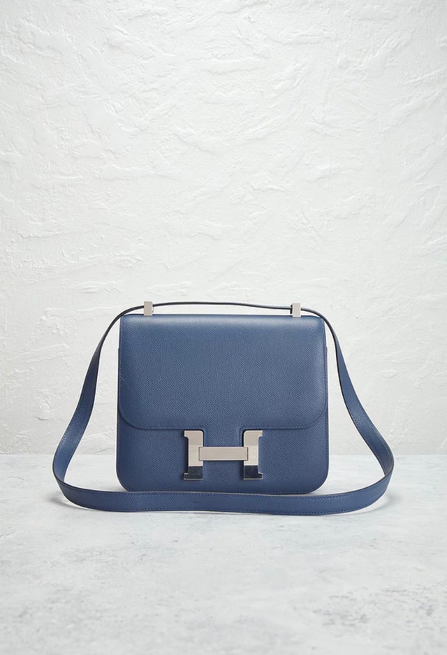 Hermes Epsom Constance 24 Shoulder Bag in Bleu Agate - photo 2