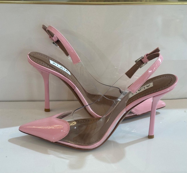 ALAIA LIGHT PINK SLINGBACK LE CŒUR PATENT LEATHER 37 - photo 2