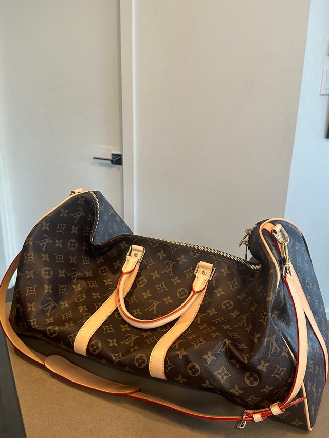 LOUIS VUITTON Keepall Bandoulière 55 Brown
