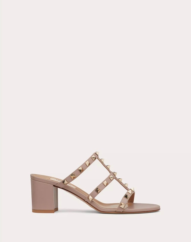 Valentino Rockstud Calfskin Leather Slide Sandal - Size 40 - photo 3