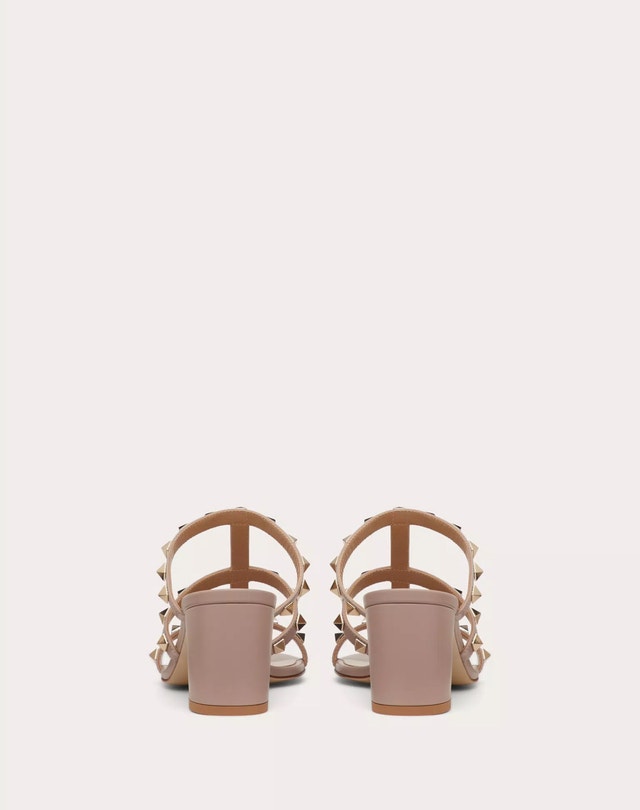 Valentino Rockstud Calfskin Leather Slide Sandal - Size 40 - photo 5