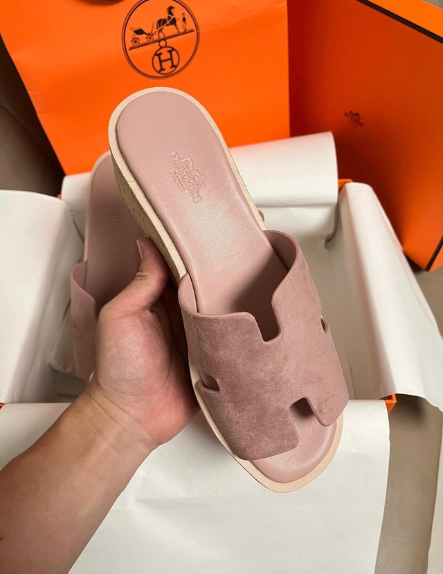 PINK HERMES SANDALES EZE 30 SIZE 37 - photo 3