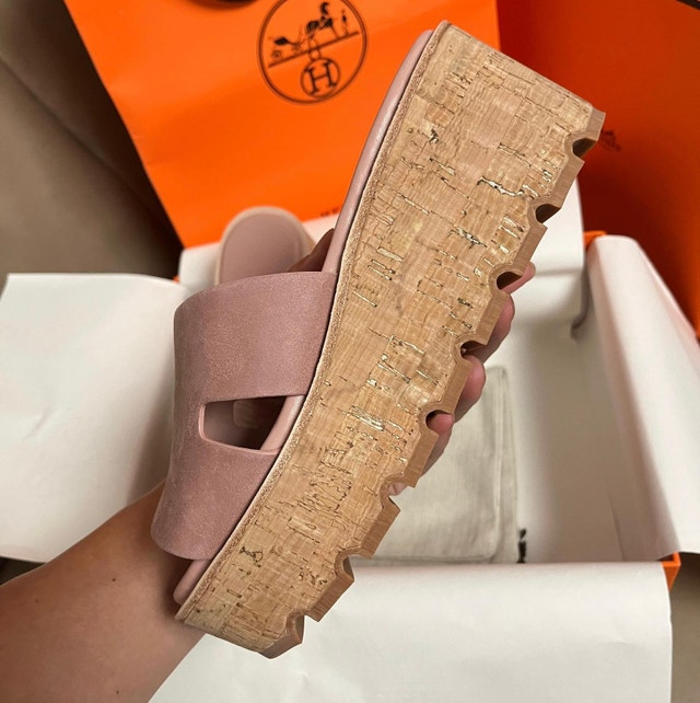 PINK HERMES SANDALES EZE 30 SIZE 37 - photo 4