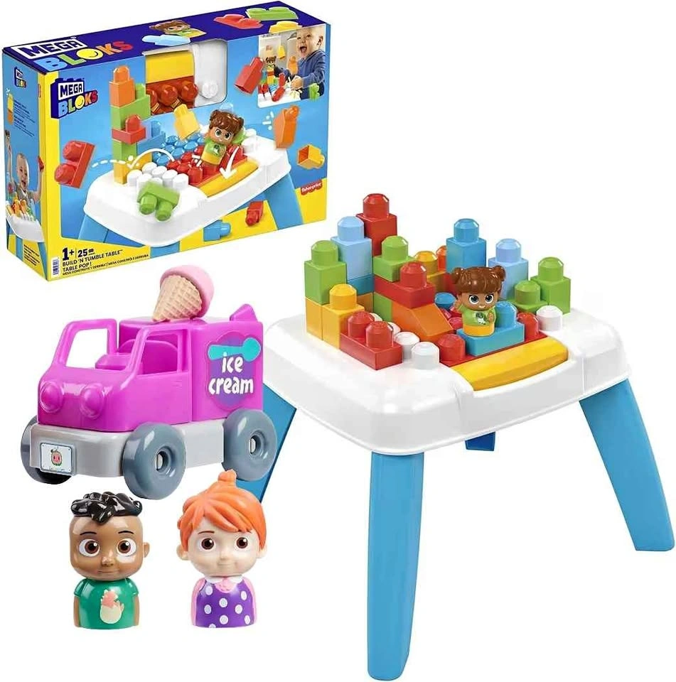 Fisher-Price MEGA Bloks Activity Table + CoComelon Ice Cream Tru