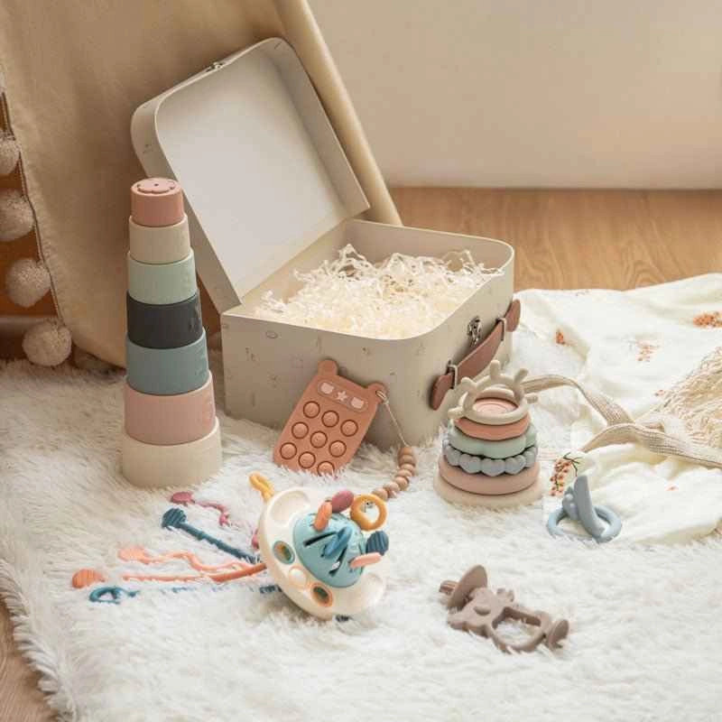 Moonkie Montessori Silicone Toy Set | Baby Gift Box - photo 2