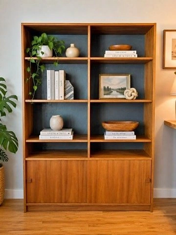 Vintage Mid-Century Danish Teak Bookshelf
