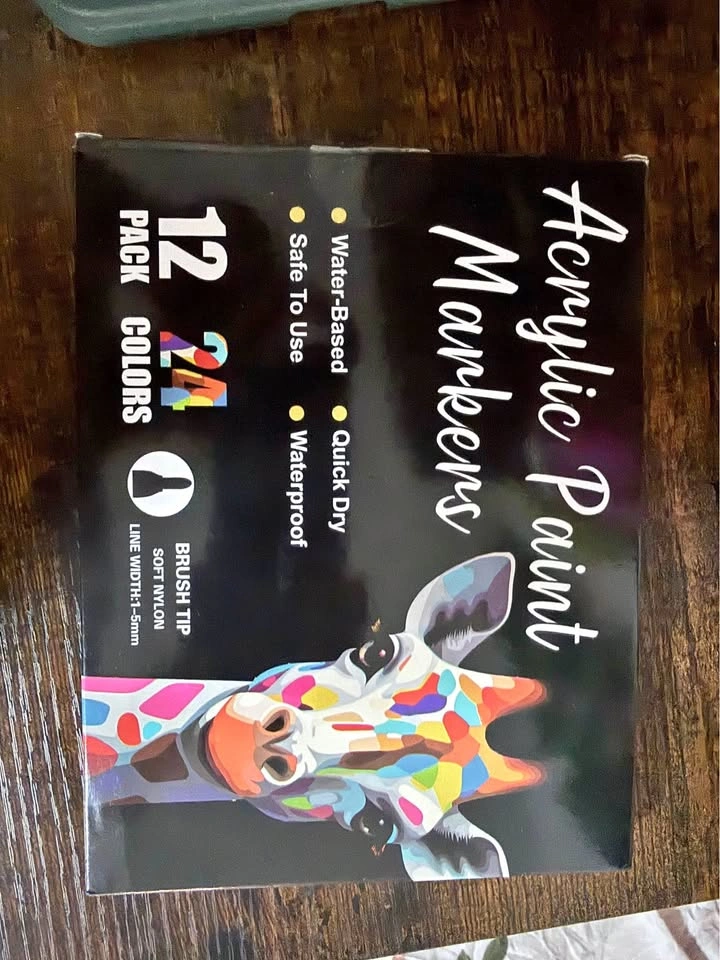 24 Acrylic Paint Markers - Waterproof