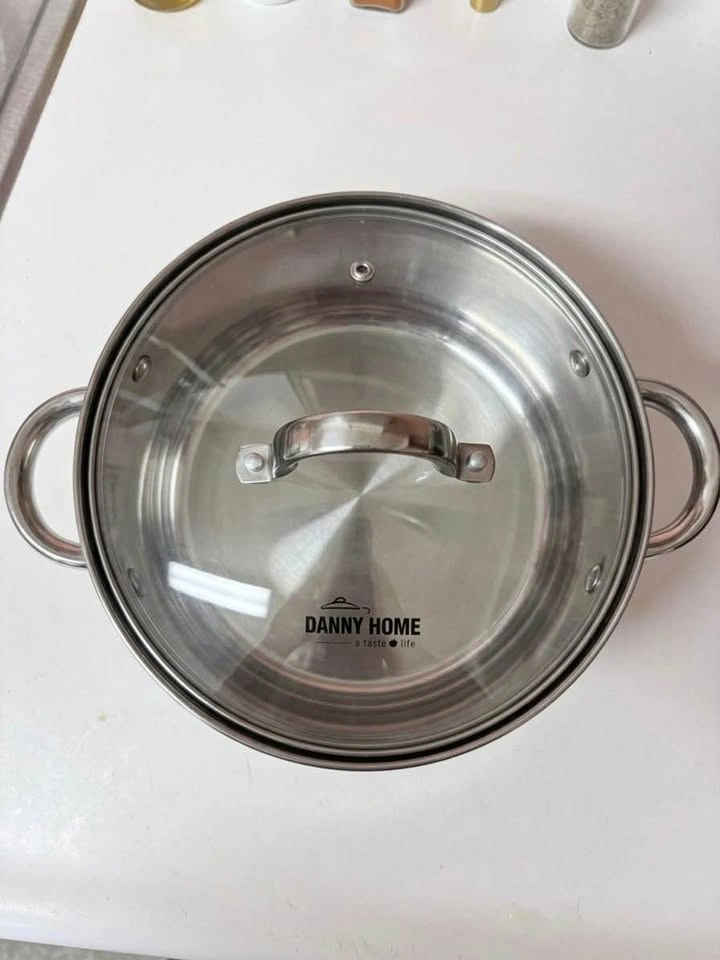 DANNY HOME Stainless Steel Pot with Glass Lid - 5L - photo 2