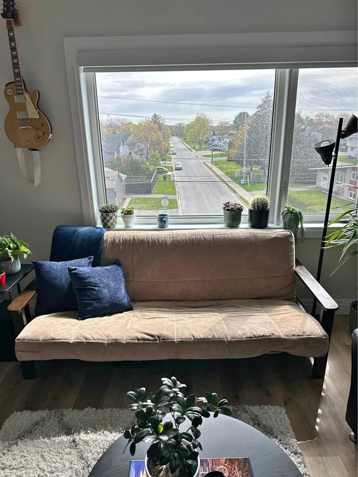 Beige/light brown futon