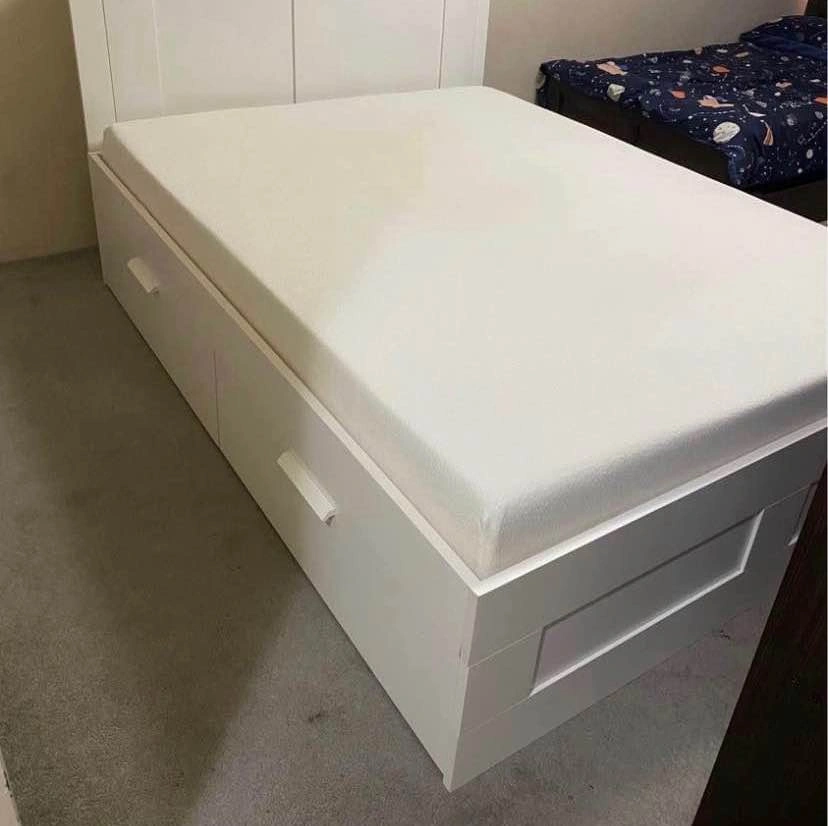 Queen Bed with Storage Drawers and Headboard - photo 2