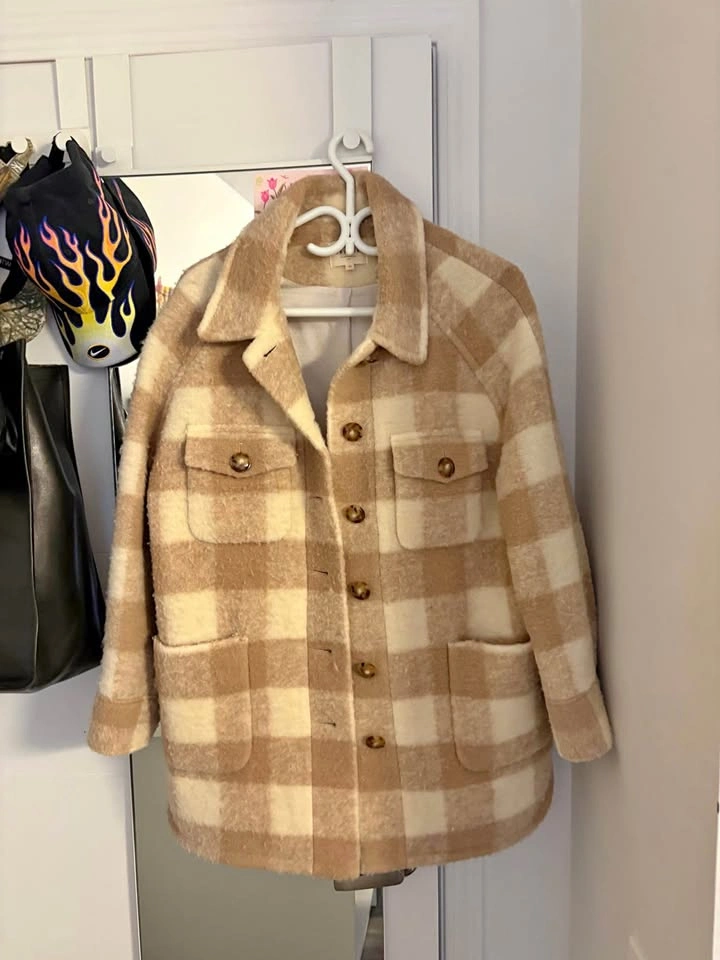Sezane checkered coat