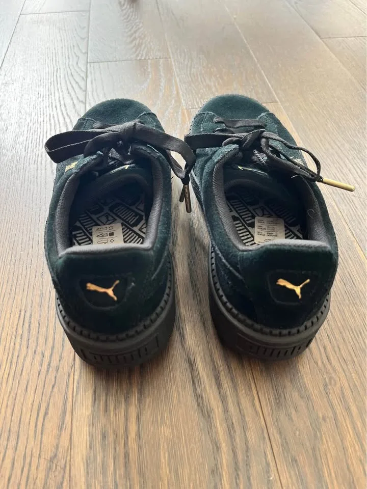 Black Puma Suede Platform Shoes image indicator(3)