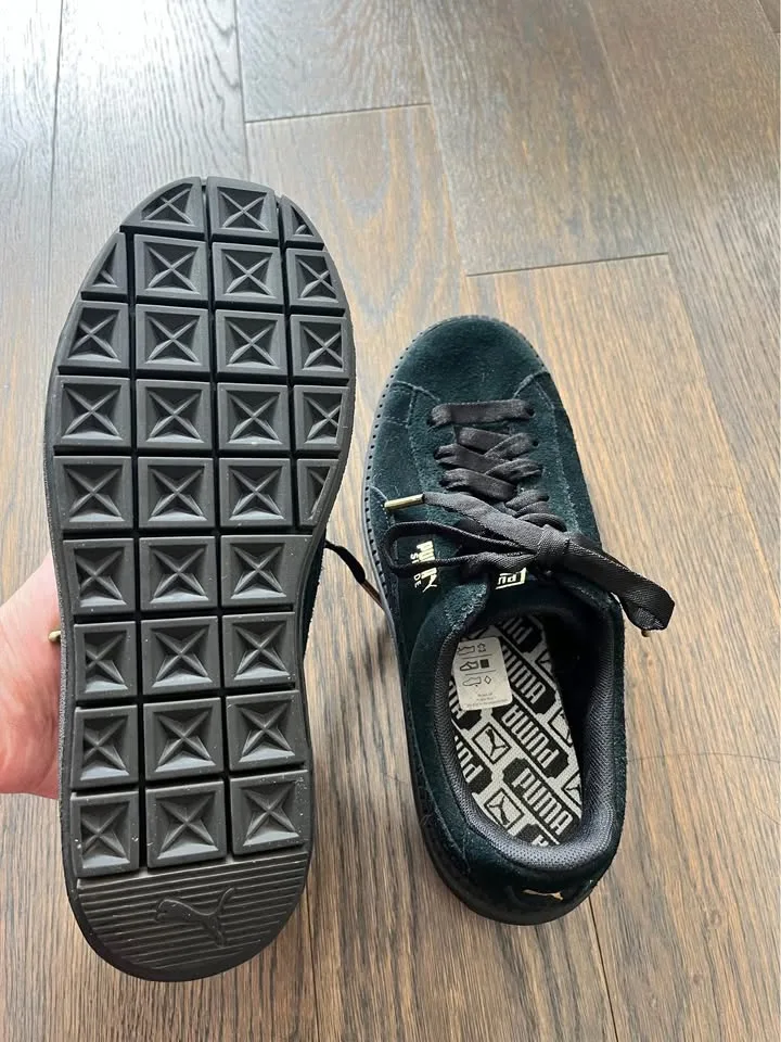 Black Puma Suede Platform Shoes image indicator(4)