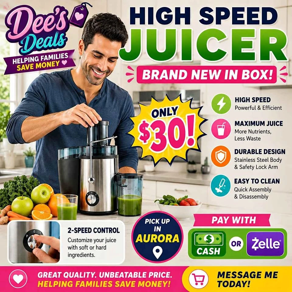 High Speed Juicer BRAND NEW IN BOX ONLY $30