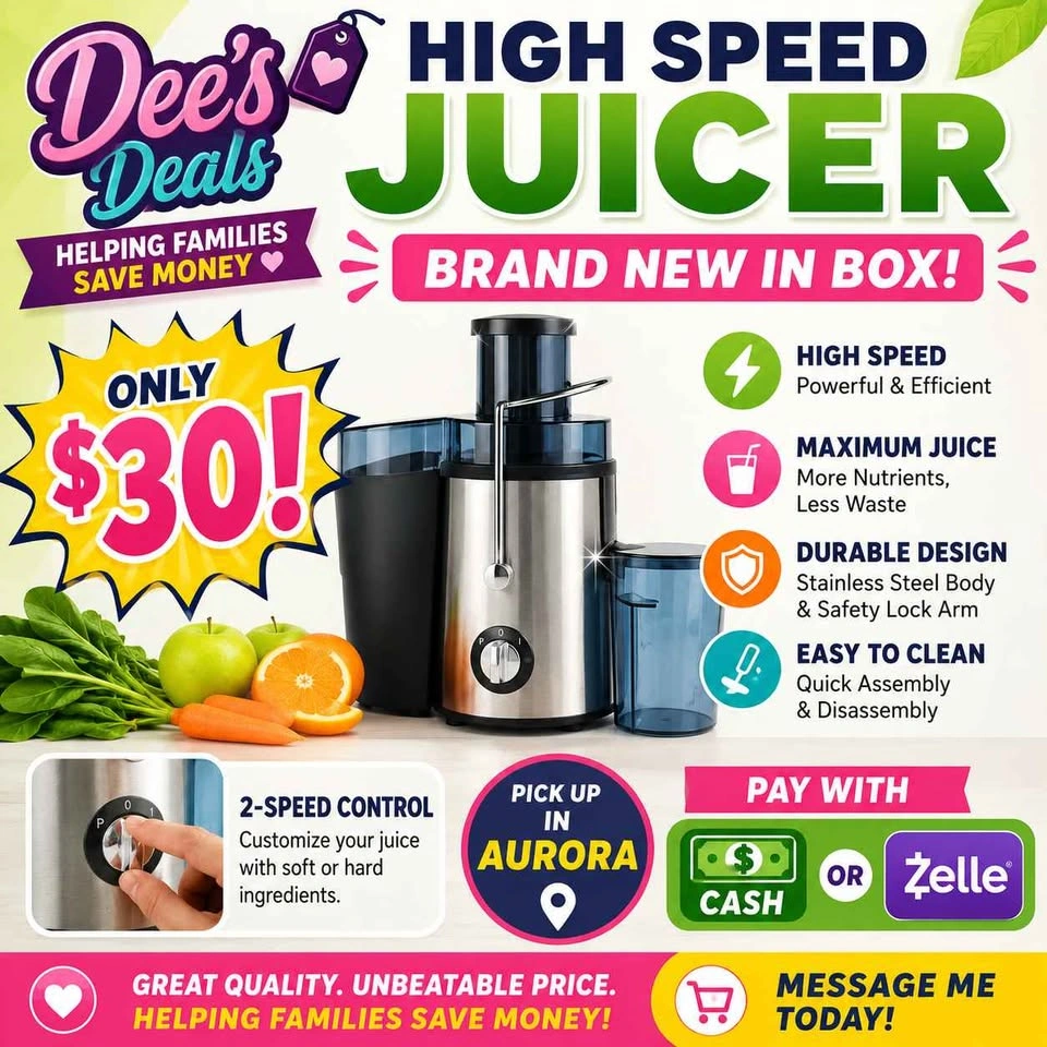 High Speed Juicer BRAND NEW IN BOX ONLY $30 - photo 3