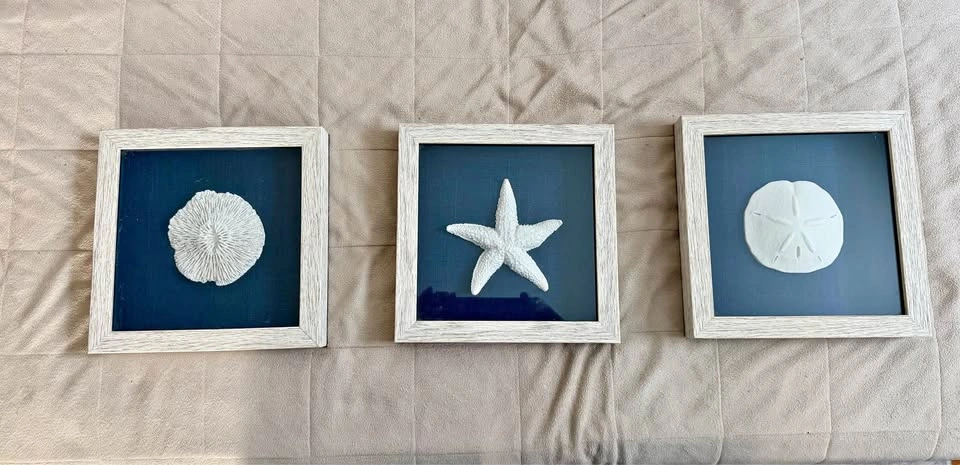 Coastal Beach Shadow Box Wall Decor – Set of 3