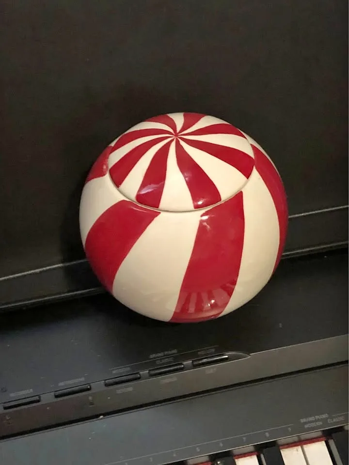 Ceramic Peppermint Candle thumbnail