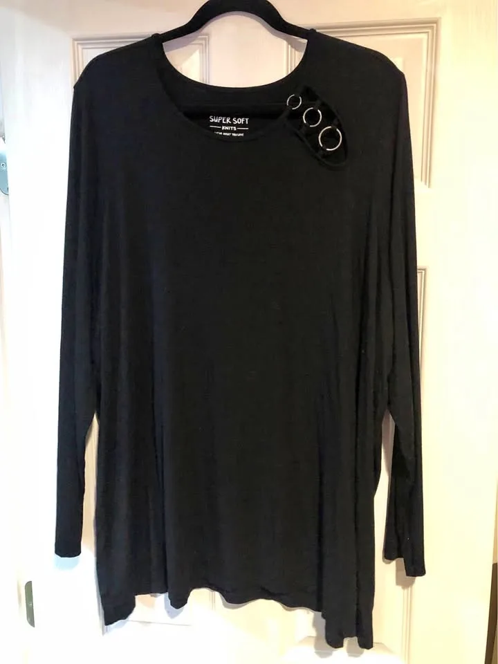 Torrid Super Soft Long Sleeve Shirt - Black thumbnail