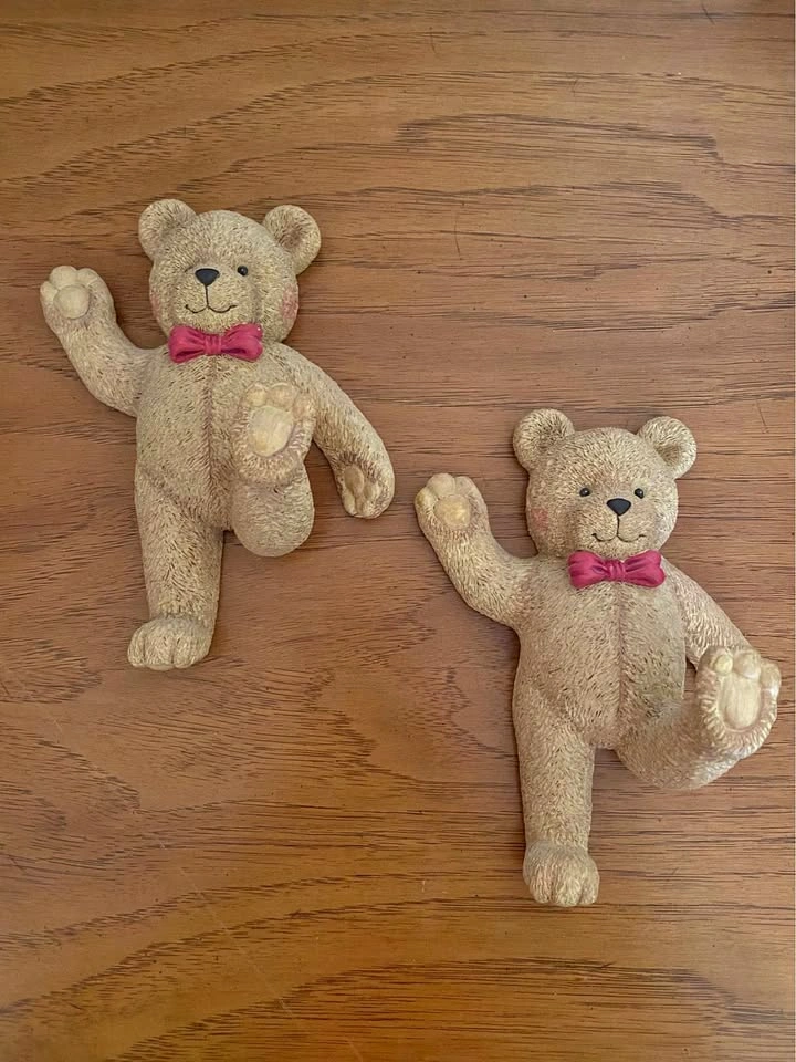 Vintage Home Interiors Teddy Bear Wall Hooks