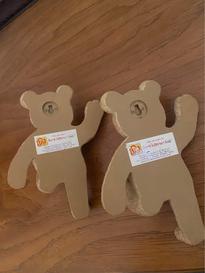 Vintage Home Interiors Teddy Bear Wall Hooks - photo 2
