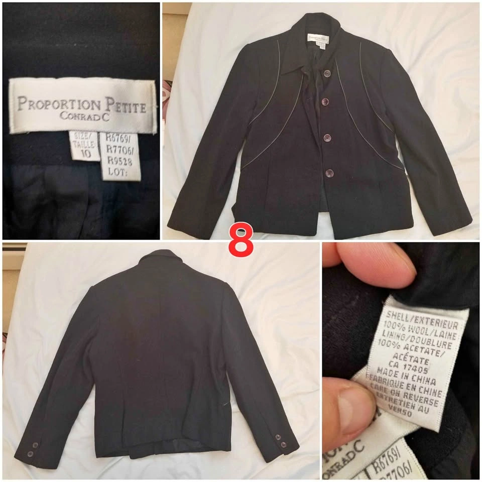 Black Wool Blazer Size 10