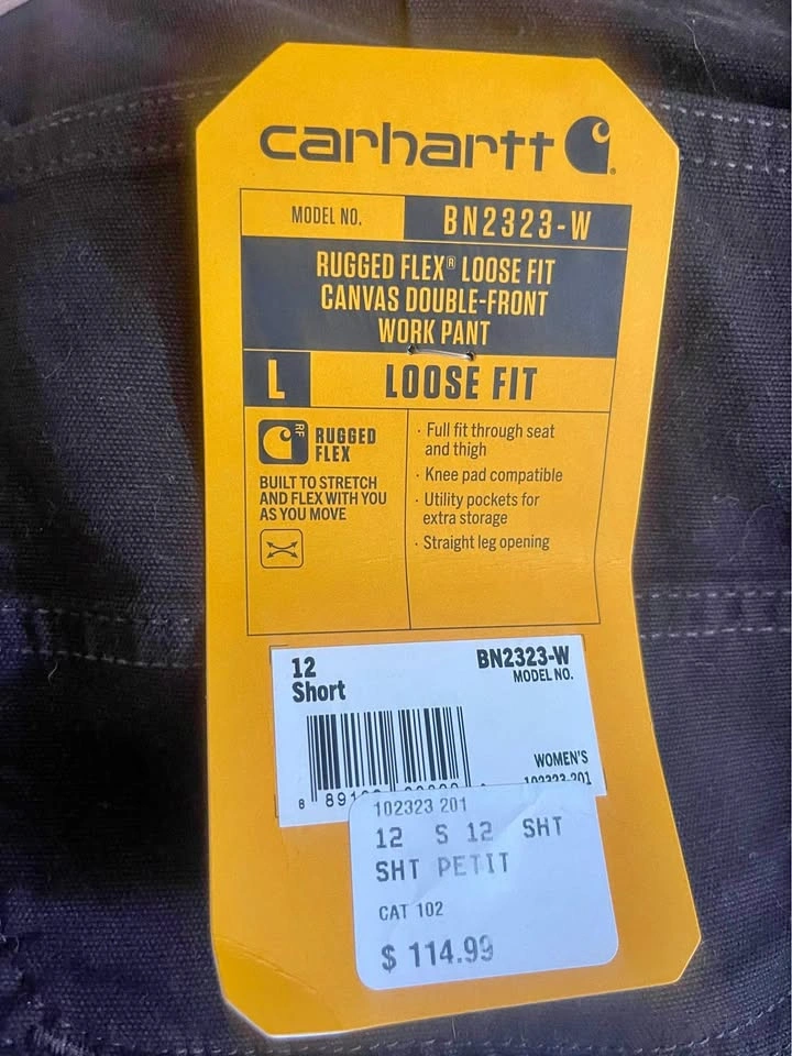 Carhartt Women's Rugged Flex Work Pants - Size L Short
