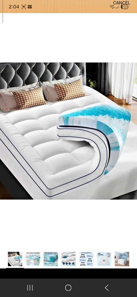 Dual Layer Memory Foam Mattress Topper