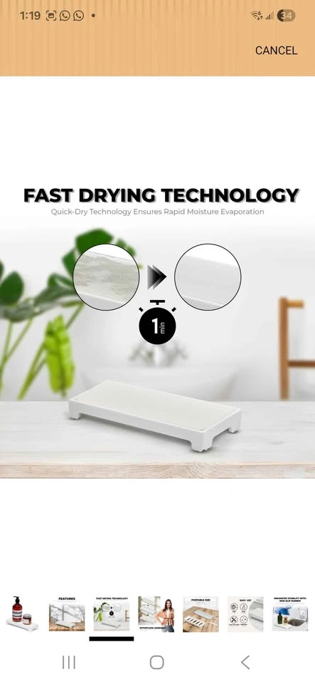 Fast Drying Stone Sink Organizer Tray - photo 4