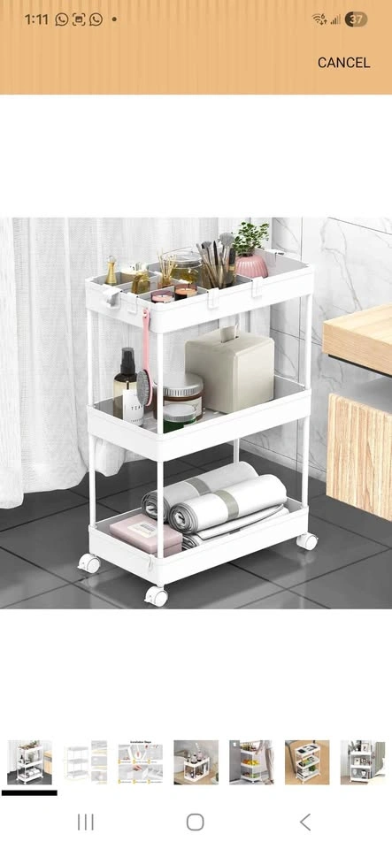 3 Tier Rolling Cart with Wheels - photo 5