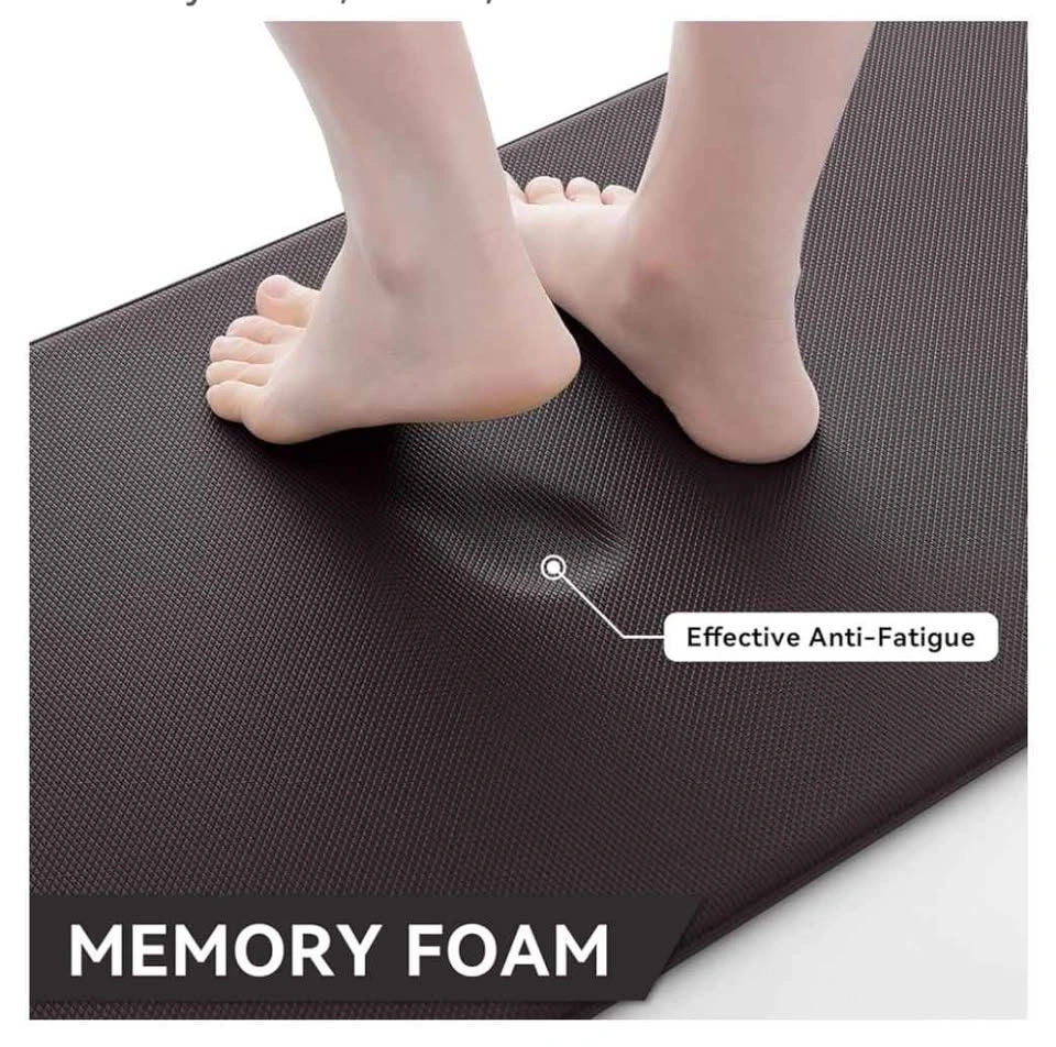 Brand New Dark Brown Memory Foam Kitchen Mat Set - photo 3