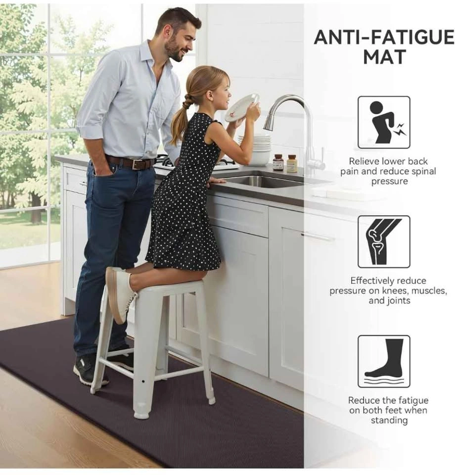 Brand New Dark Brown Memory Foam Kitchen Mat Set - photo 5