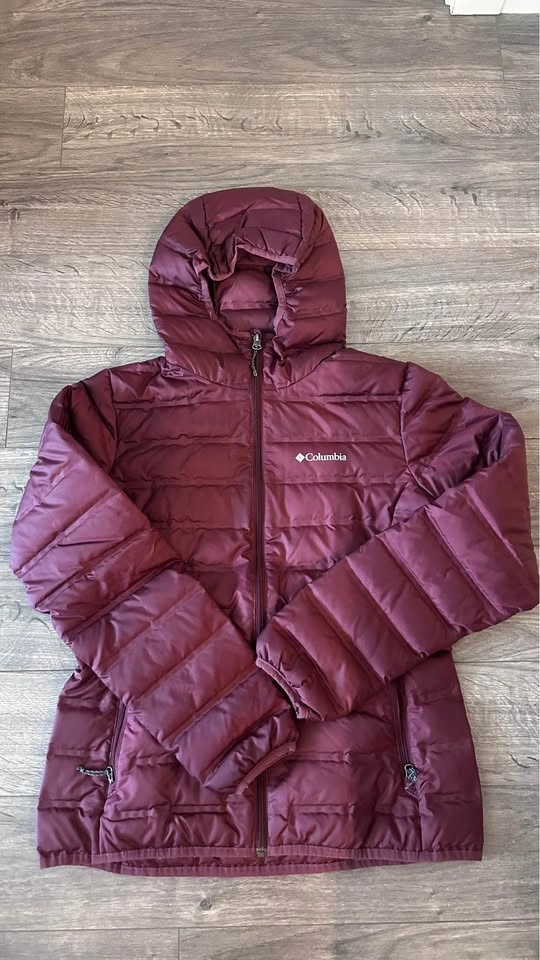 Columbia Maroon Puffer Jacket with Hood - photo 2