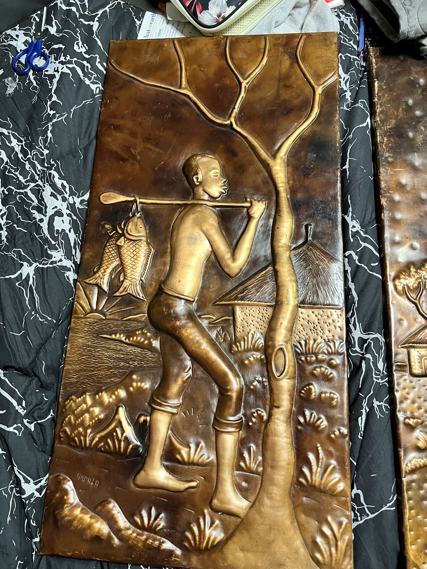 Bronze Looking Metal Wall Art (2 pcs) - photo 2