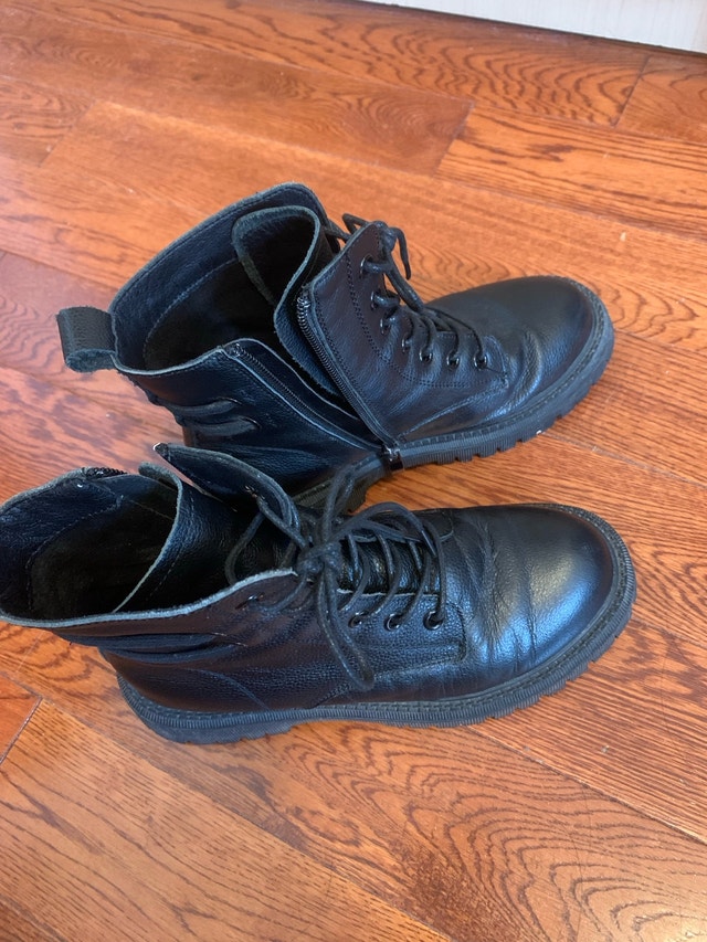 Women’s Fleece-Lined Combat Boots (Lychee Pattern Leather) - photo 5