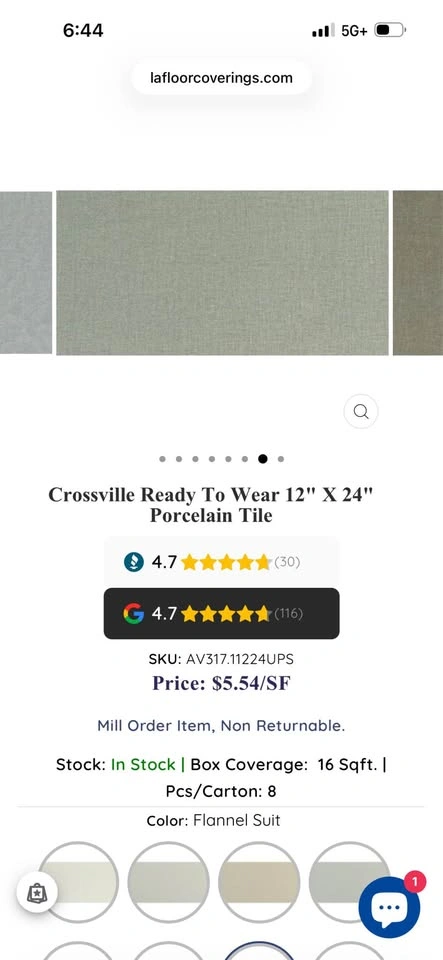 Crossville 12x24 Porcelain Tile - Flannel Suit - 304 SQ FT - photo 4