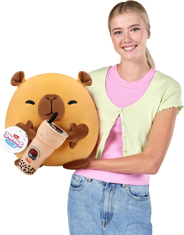 NEW Snackles Series 2 Capybara & Boba 16 Inch Plush - photo 2