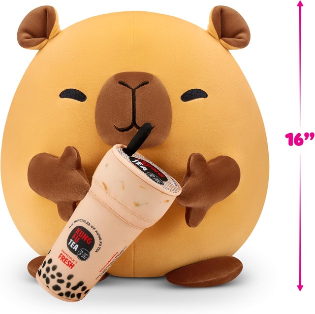 NEW Snackles Series 2 Capybara & Boba 16 Inch Plush - photo 3