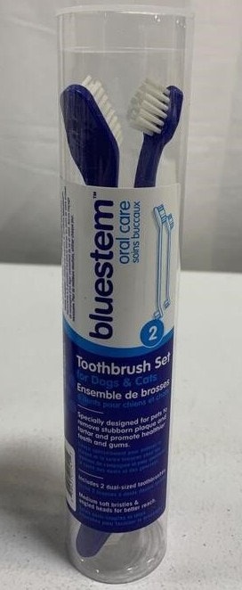 NEW Bluestem Pet Toothbrush Set - 2 Double-Sided Dogs and Cats - photo 5