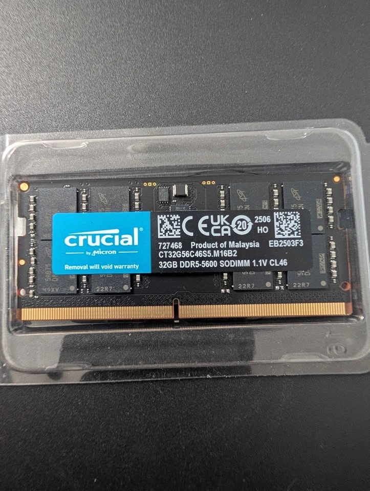 Crucial 32GB DDR5 Laptop RAM 5600MHz – Brand New - photo 2