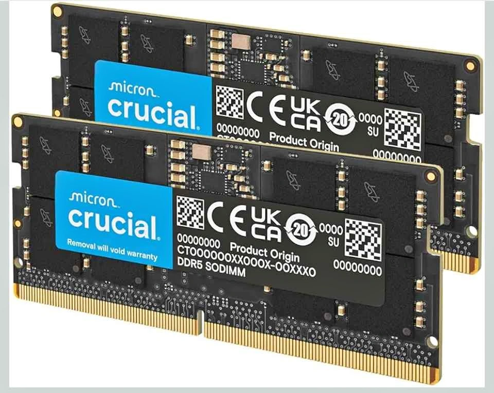 Crucial 32GB (2x16GB) DDR5 Laptop RAM 5600MHz