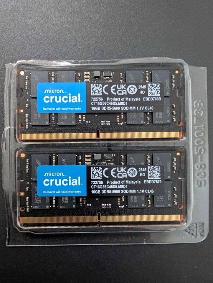 Crucial 32GB (2x16GB) DDR5 Laptop RAM 5600MHz - photo 2