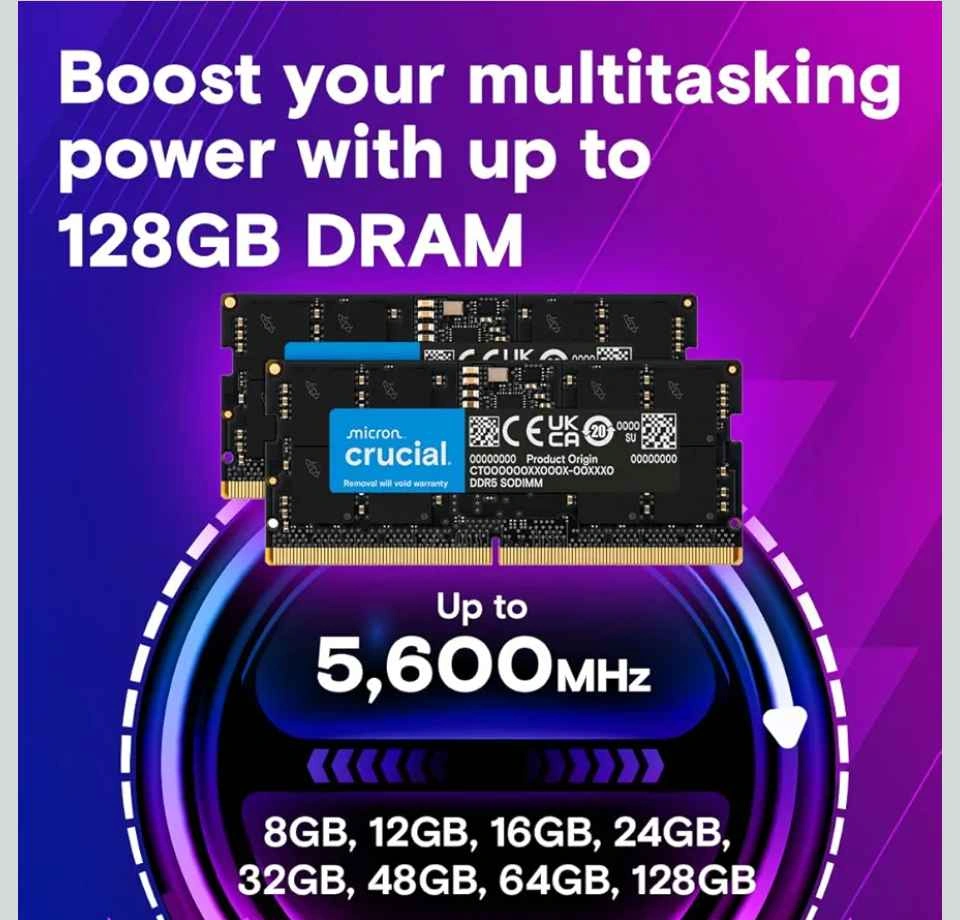 Crucial 32GB (2x16GB) DDR5 Laptop RAM 5600MHz - photo 4