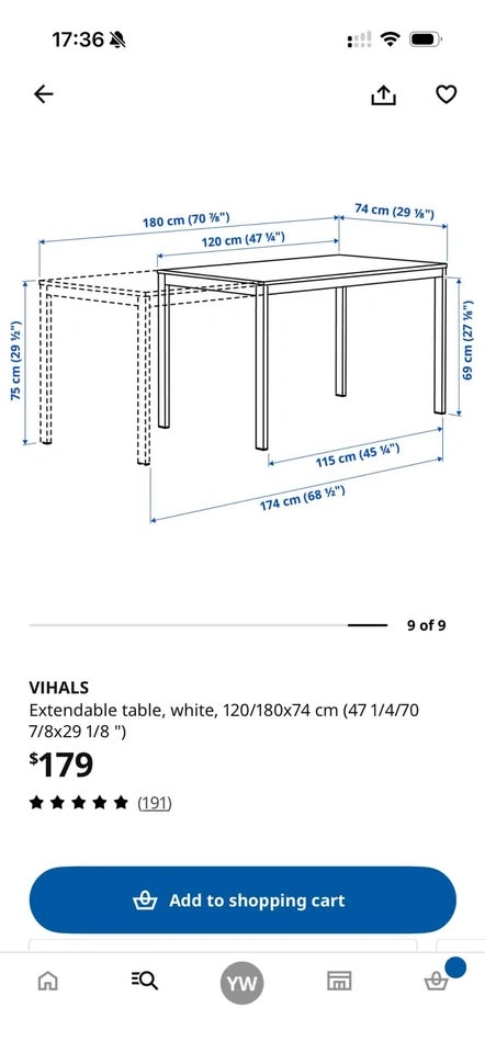 Ikea Extendable Table - photo 3